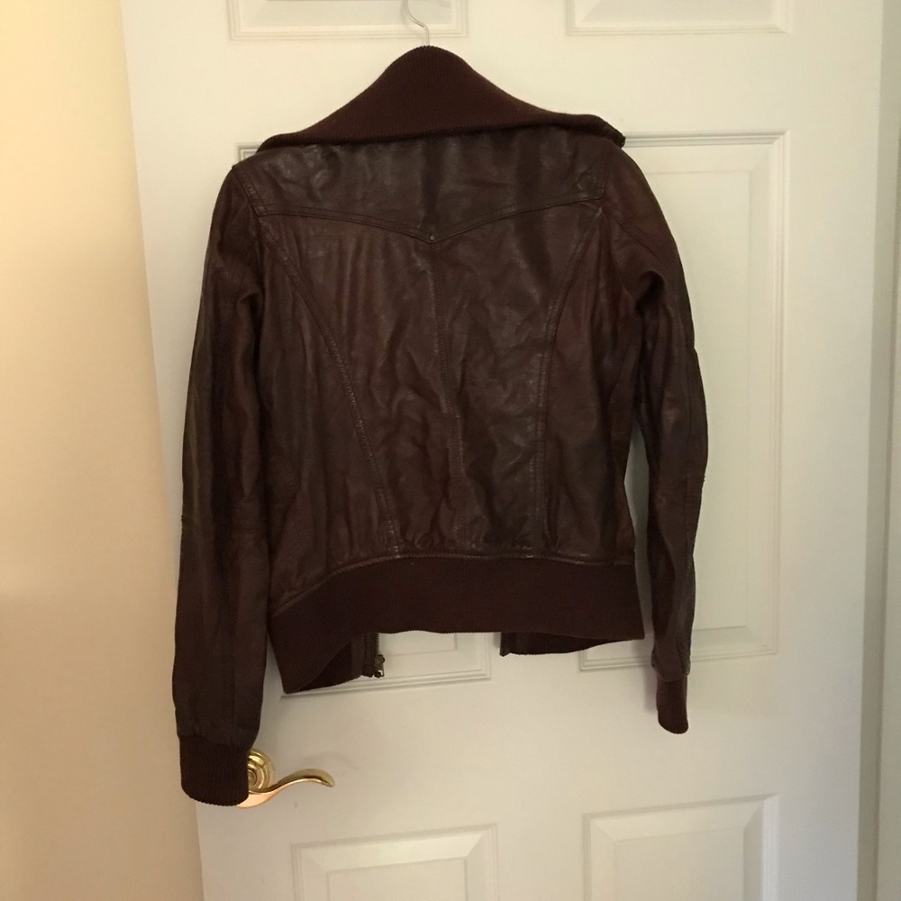 Bershka brown leather jacket - Picture 4 of 4